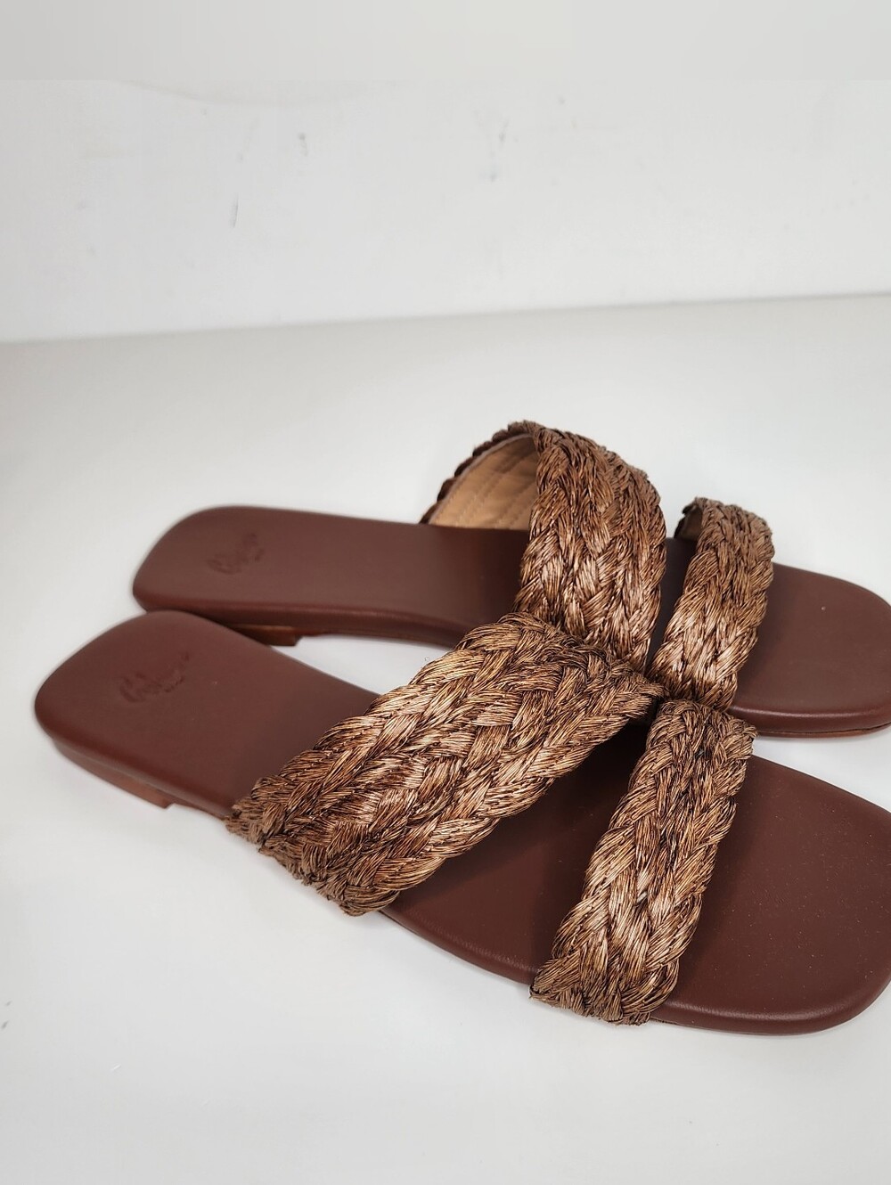 Castaner Paz Womens Woven Slide Sandals In Brown Size 9